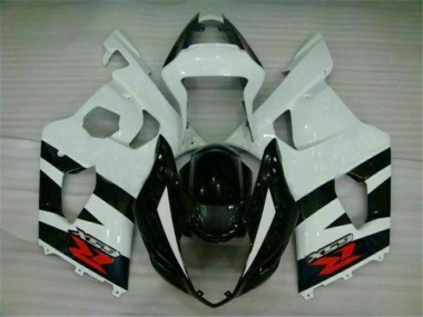 White Black 2003-2004 Suzuki GSXR 1000 Full Fairing Kit