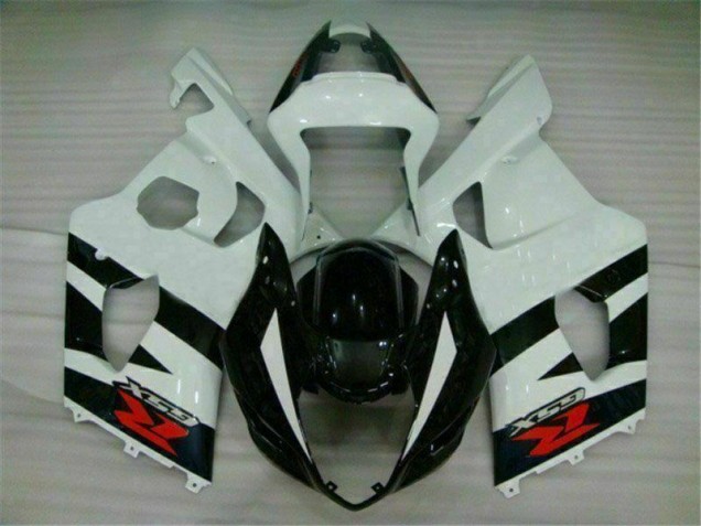 White Black 2003-2004 Suzuki GSXR 1000 Full Fairing Kit