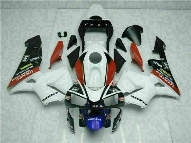White Blue 2003-2004 Honda CBR600RR Fairings