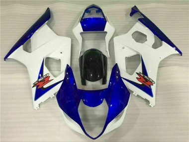 White Blue 2003-2004 Suzuki GSXR 1000 Fairings