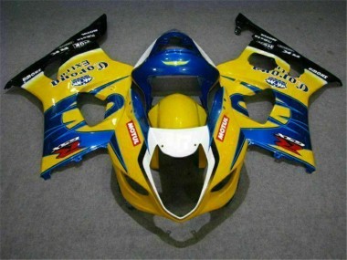 Yellow Blue 2003-2004 Suzuki GSXR 1000 Fairings