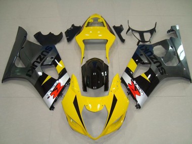 Yellow Grey 2003-2004 Suzuki GSXR 1000 Fairings