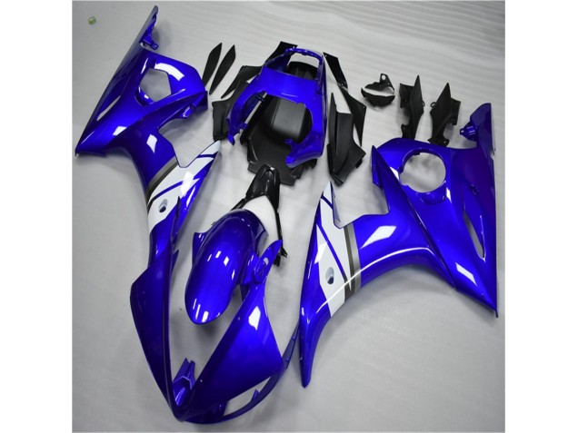 Blue White 2003-2005 Yamaha YZF R6 Abs Fairings Blue White 2003-2005 Yamaha YZF R6 Abs Fairings