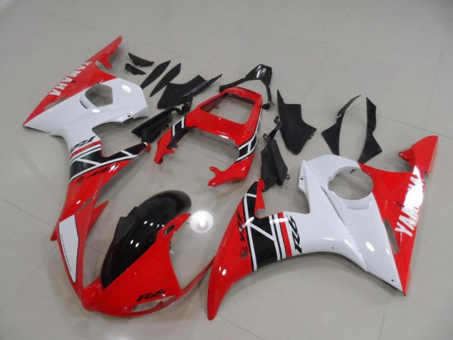 Red and White and Black 2003-2005 Yamaha YZF R6 Fairings Red and White and Black 2003-2005 Yamaha YZF R6 Fairings