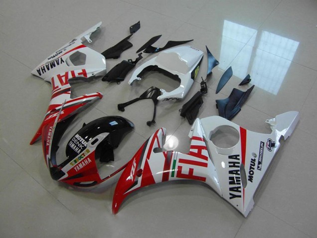 Red Fiat 2003-2005 Yamaha YZF R6 Fairings