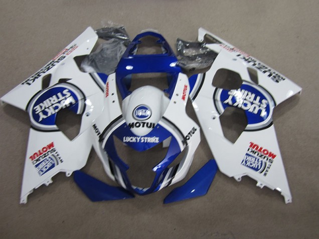 Blue White Lucky Strike Motul 2004-2005 Suzuki GSXR600 Fairings Blue White Lucky Strike Motul 2004-2005 Suzuki GSXR600 Fairings