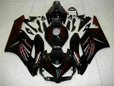 Red Flame Black 2004-2005 Honda CBR1000RR Fairings