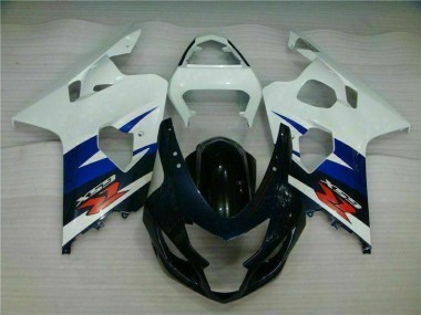 White Black 2004-2005 Suzuki GSXR 600/750 Plastics Fairing Kits