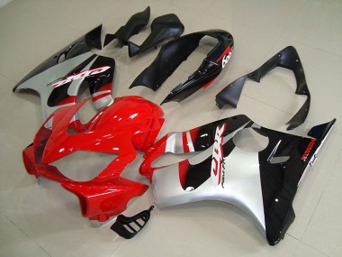 Black Red Silver 2004-2007 Honda CBR600 F4i Fairings