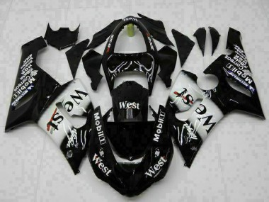 Black 2005-2006 Kawasaki Ninja ZX6R Full Fairing Kit