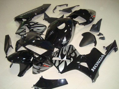 Black White Flame 2005-2006 Honda CBR600RR Fairings
