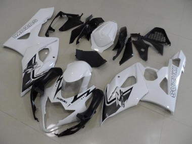 White and Black 2005-2006 Suzuki GSXR 1000 Fairings