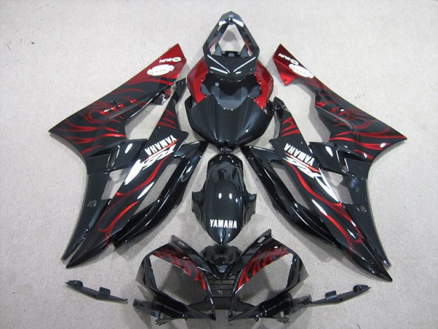 Black Red Flame 2006-2007 Yamaha YZF R6 Fairings & Bodywork Black Red Flame 2006-2007 Yamaha YZF R6 Fairings & Bodywork