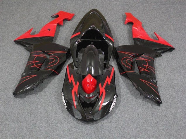 Black Red 2006-2007 Kawasaki Ninja ZX10R Fairings Black Red 2006-2007 Kawasaki Ninja ZX10R Fairings