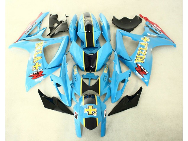 Blue Black 2006-2007 Suzuki GSXR 600/750 Full Fairing Kit Blue Black 2006-2007 Suzuki GSXR 600/750 Full Fairing Kit