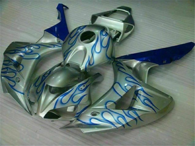 Blue Flame Silver 2006-2007 Honda CBR1000RR Fairings