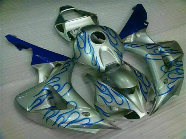 Blue Flame Silver 2006-2007 Honda CBR1000RR Fairings