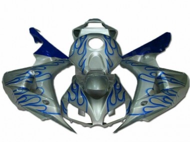 Blue Flame Silver 2006-2007 Honda CBR1000RR Fairings