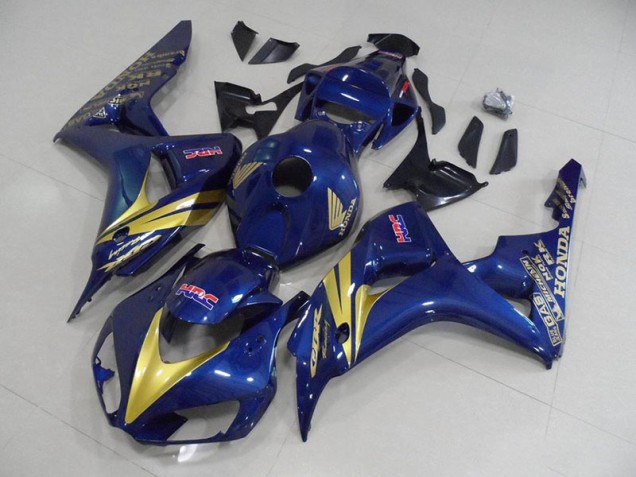 Dark Blue with Gold Stripe 2006-2007 Honda CBR1000RR Fairings
