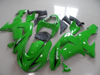 Green Black Arrow 2006-2007 Kawasaki Ninja ZX10R Fairings