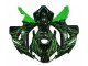 Green Flame Black 2006-2007 Honda CBR1000RR Fairings
