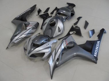 Grey Silver and Matte Black 2006-2007 Honda CBR1000RR Fairings