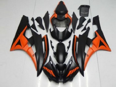 Orange Black 2006-2007 Yamaha YZF R6 Fairings