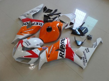 White and Orange Repsol 2006-2007 Honda CBR1000RR Fairings