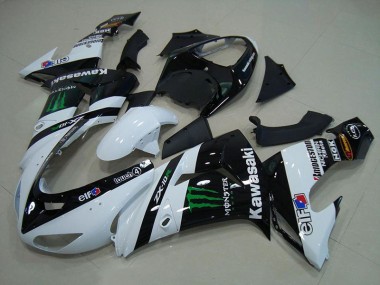 White Monster 2006-2007 Kawasaki Ninja ZX10R Fairings