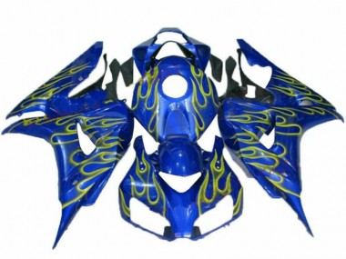 Yellow Flame Blue 2006-2007 Honda CBR1000RR Fairings