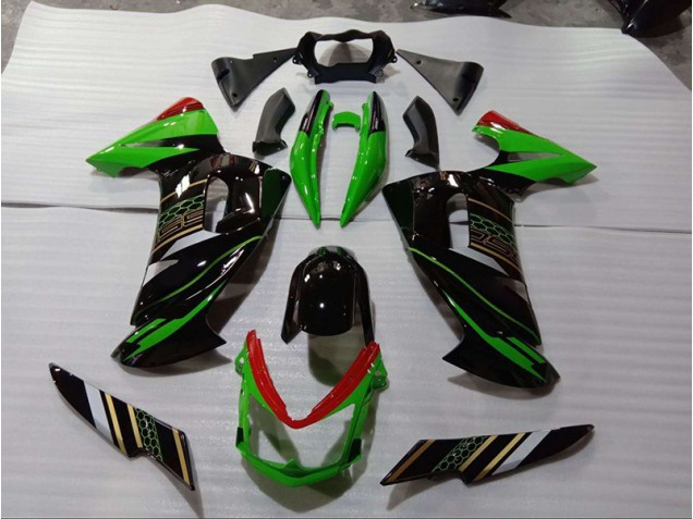 Green Black 2006-2008 Kawasaki Ninja EX650 Fairings Green Black 2006-2008 Kawasaki Ninja EX650 Fairings