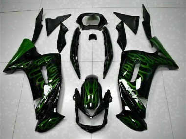 Green Flame 2006-2008 Kawasaki Ninja EX650 Fairings