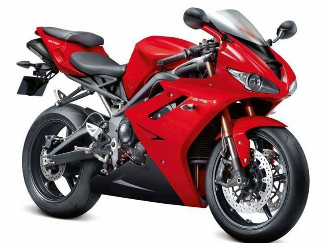 Red Black 2006-2008 Triumph Daytona 675 Triple Fairings