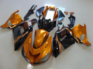 Brown and Black No Sticker 2006-2011 Kawasaki Ninja ZX14R Fairings