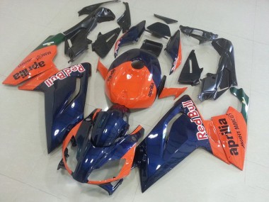 Orange and Dark Blue 2006-2011 Aprilia RS125 Fairings