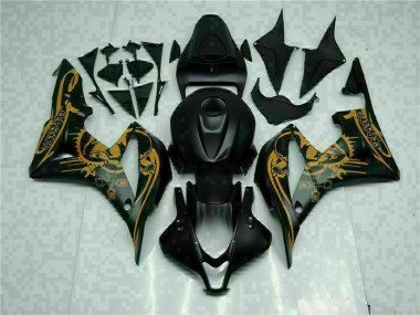 Black 2007-2008 Honda CBR600RR Full Fairing Kit