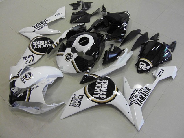 Black Lucky Strike 2007-2008 Yamaha YZF R1 Fairings Black Lucky Strike 2007-2008 Yamaha YZF R1 Fairings