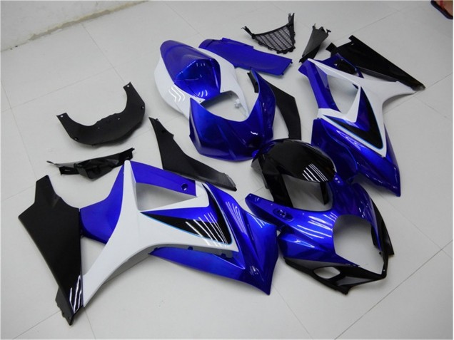 Blue White Black 2007-2008 Suzuki GSXR 1000 Fairings