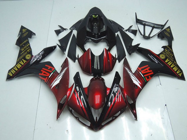 Dark Glossy Black 2007-2008 Yamaha YZF R1 Fairings