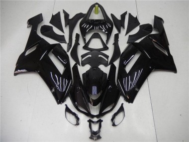 Glossy Black 2007-2008 Kawasaki Ninja ZX6R Injection Fairing Kit