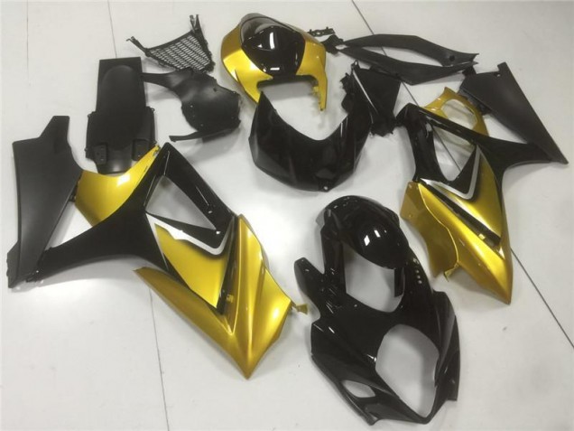 Gold Black 2007-2008 Suzuki GSXR 1000 Abs Fairing Kit Gold Black 2007-2008 Suzuki GSXR 1000 Abs Fairing Kit