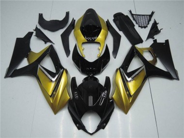 Gold Black 2007-2008 Suzuki GSXR 1000 Abs Fairing Kit