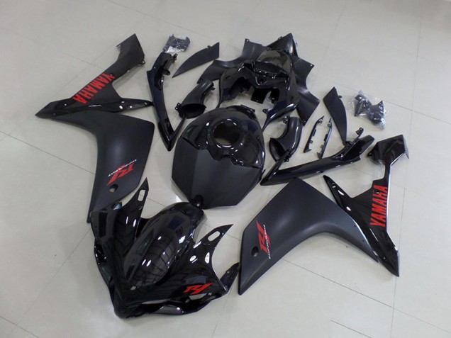 Matte Black Red 2007-2008 Yamaha YZF R1 Fairings