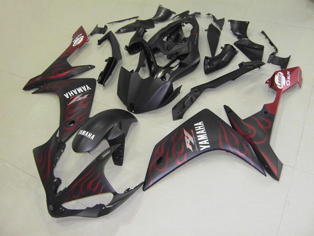 Matte Red Flame 2007-2008 Yamaha YZF R1 Fairings