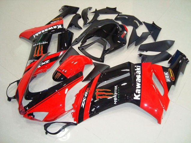 Monster In Red 2007-2008 Kawasaki Ninja ZX6R Fairings