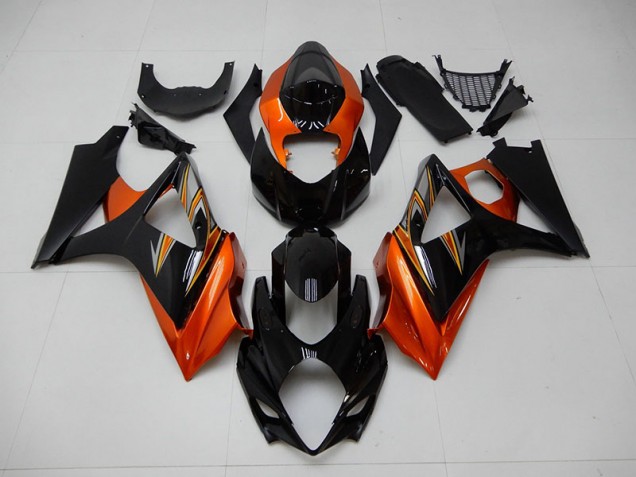 Orange Black 2007-2008 Suzuki GSXR 1000 Fairings Orange Black 2007-2008 Suzuki GSXR 1000 Fairings