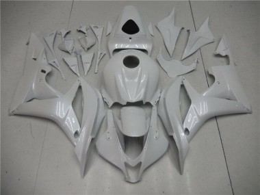 Pearl White 2007-2008 Honda CBR600RR Plastics Fairings