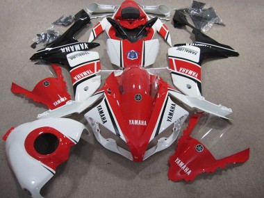 Red White 2007-2008 Yamaha YZF R1 Fairings
