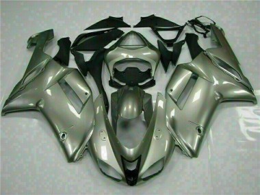 Silver 2007-2008 Kawasaki Ninja ZX6R Fairings