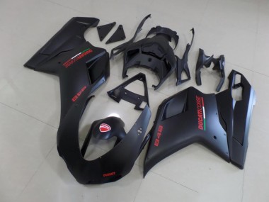 Matte Black Red Sticker 2007-2012 Ducati 848 1098 1198 Fairings